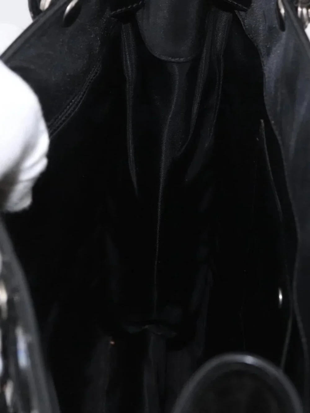 Christian Dior Tote Bag Nylon Black Silver Auth 172694 - Picture 12 of 16